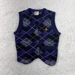 Vivienne Westwood Vintage 1994 McPoiret Argyle Knit Vest